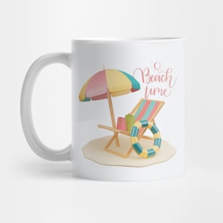 Beach Chair, Beach Umbrella, Beach Time Mug